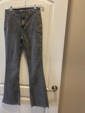 We The Free Washed Gray Flare Jeans